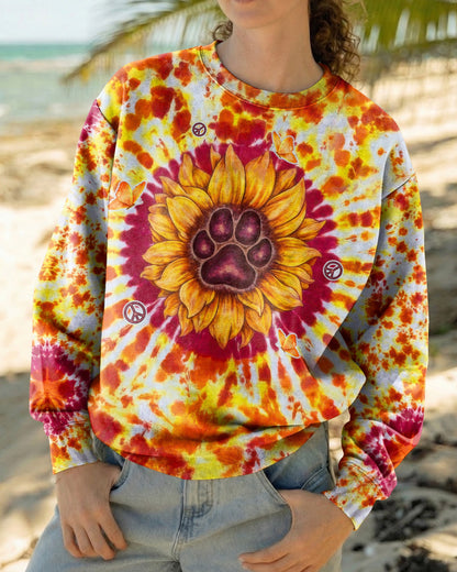 YOU ARE MY SUNSHINE PAW PRINT SUNFLOWER BURST ALL OVER PRINT  - TLTW3006264