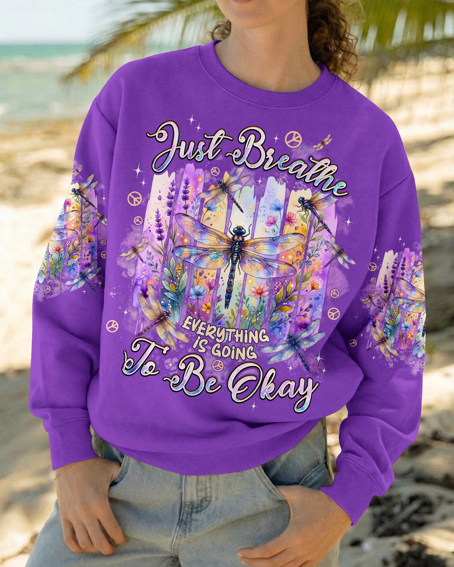 JUST BREATHE DRAGONFLY ALL OVER PRINT - TYPQ0406261
