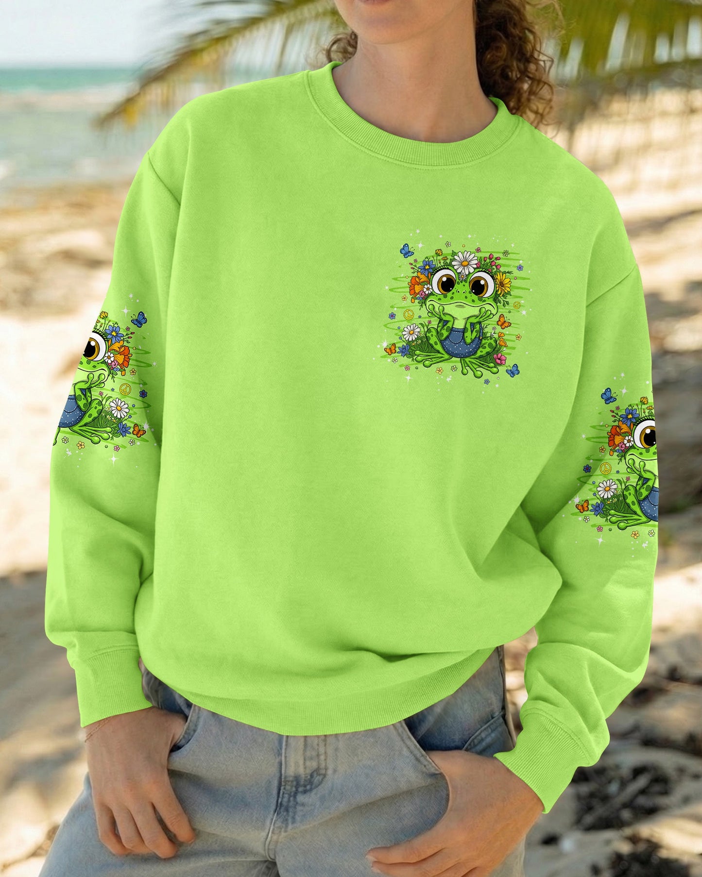JUST BREATHE FROG ALL OVER PRINT - TLHG2206263