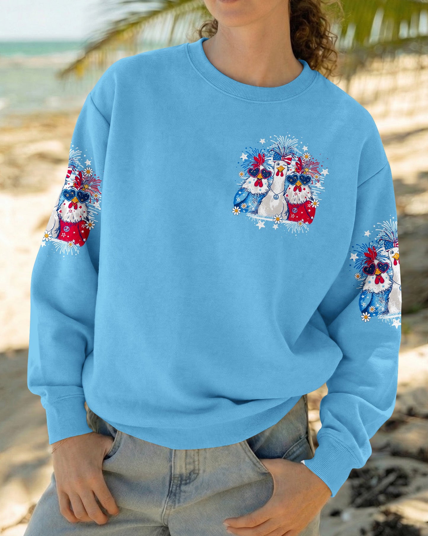 CHICKA BOOM BOOM HIPPIE CHICKEN ALL OVER PRINT - TY2105261