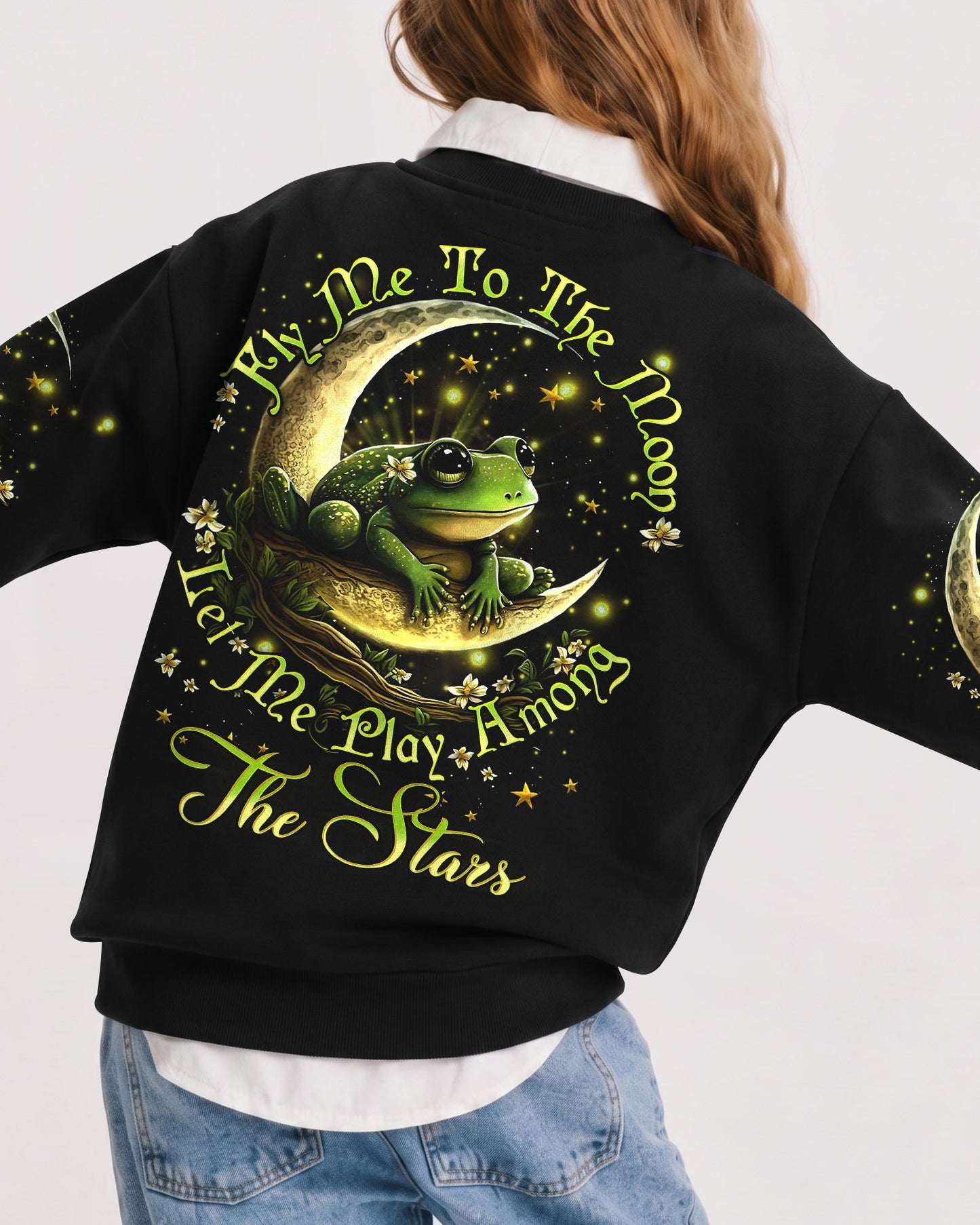 FLY ME TO THE MOON FROG KIDS ALL OVER PRINT - YHDU1812233