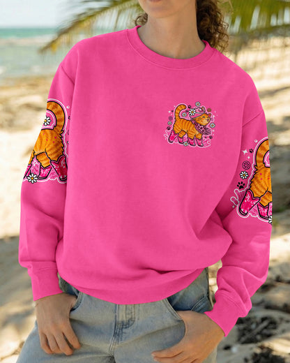 MEOWDY PAWTNER ORANGE TABBY CAT ALL OVER PRINT - TLNO0907262