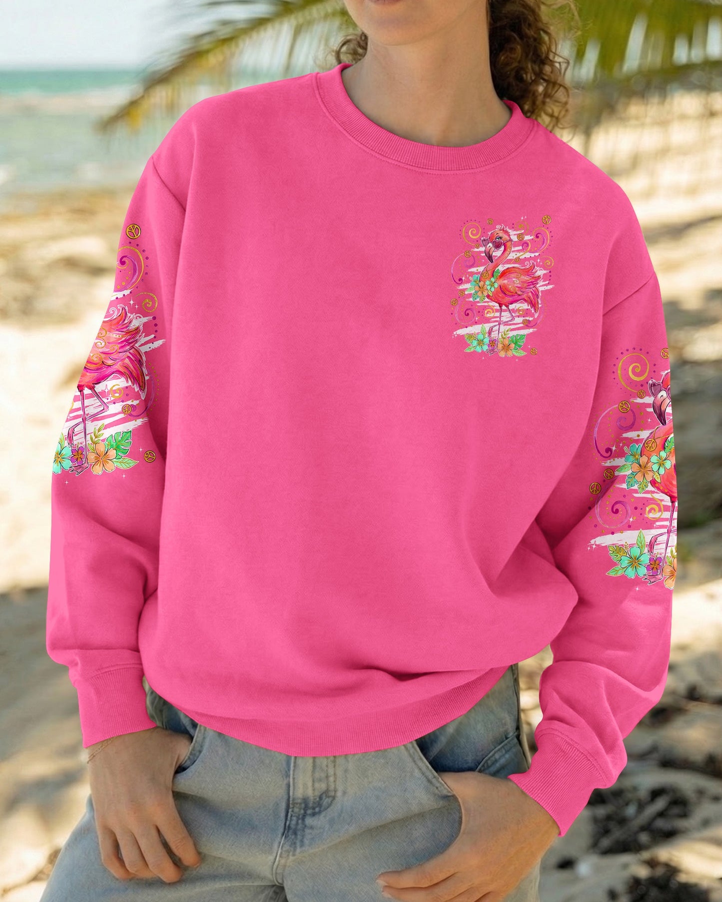 MIRACLES HAPPEN EVERYDAY FLAMINGO ALL OVER PRINT - TYPQ3006261