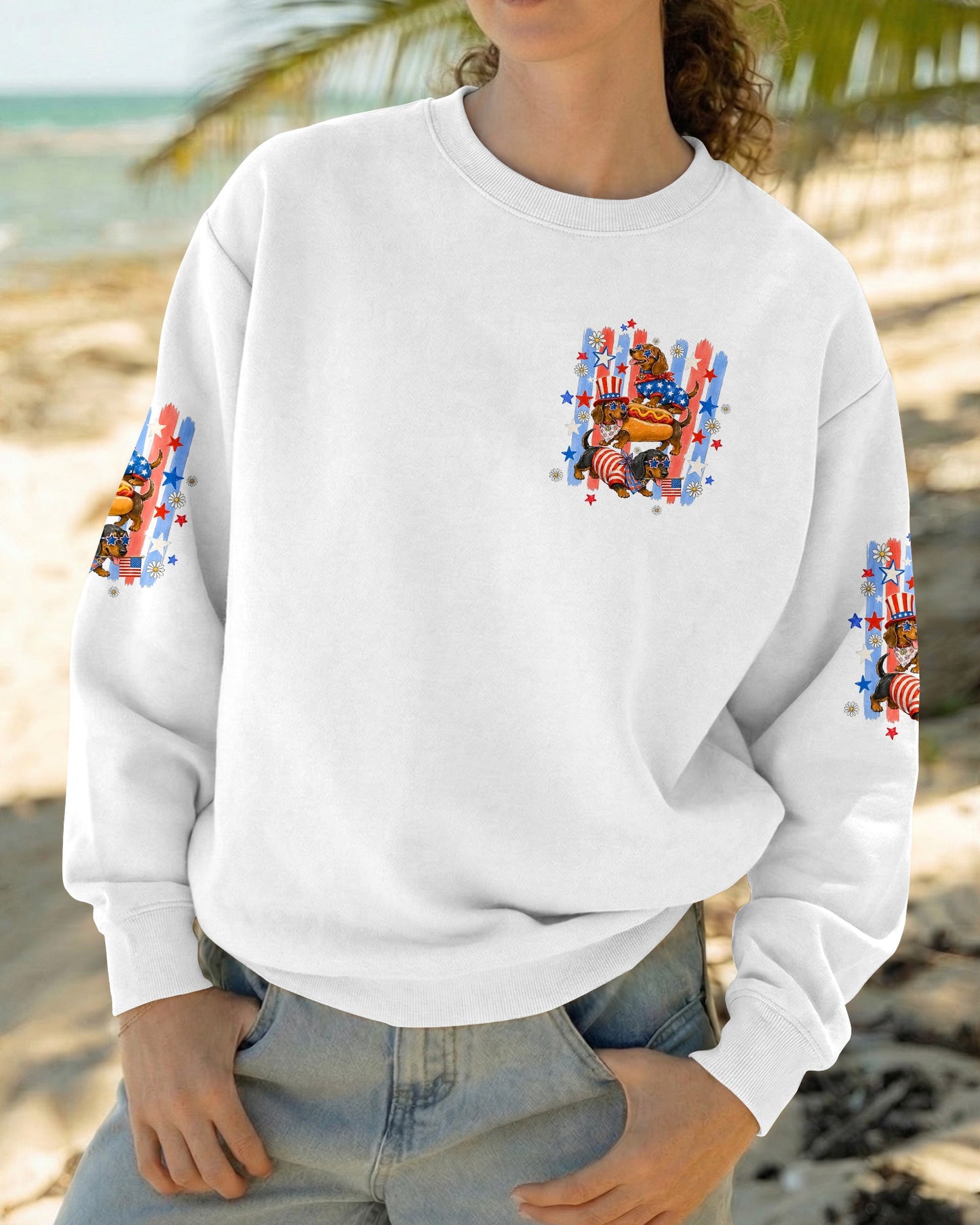 YOU LOOK LIKE THE 4TH OF JULY DACHSHUND DOG ALL OVER PRINT - TYQY0306262