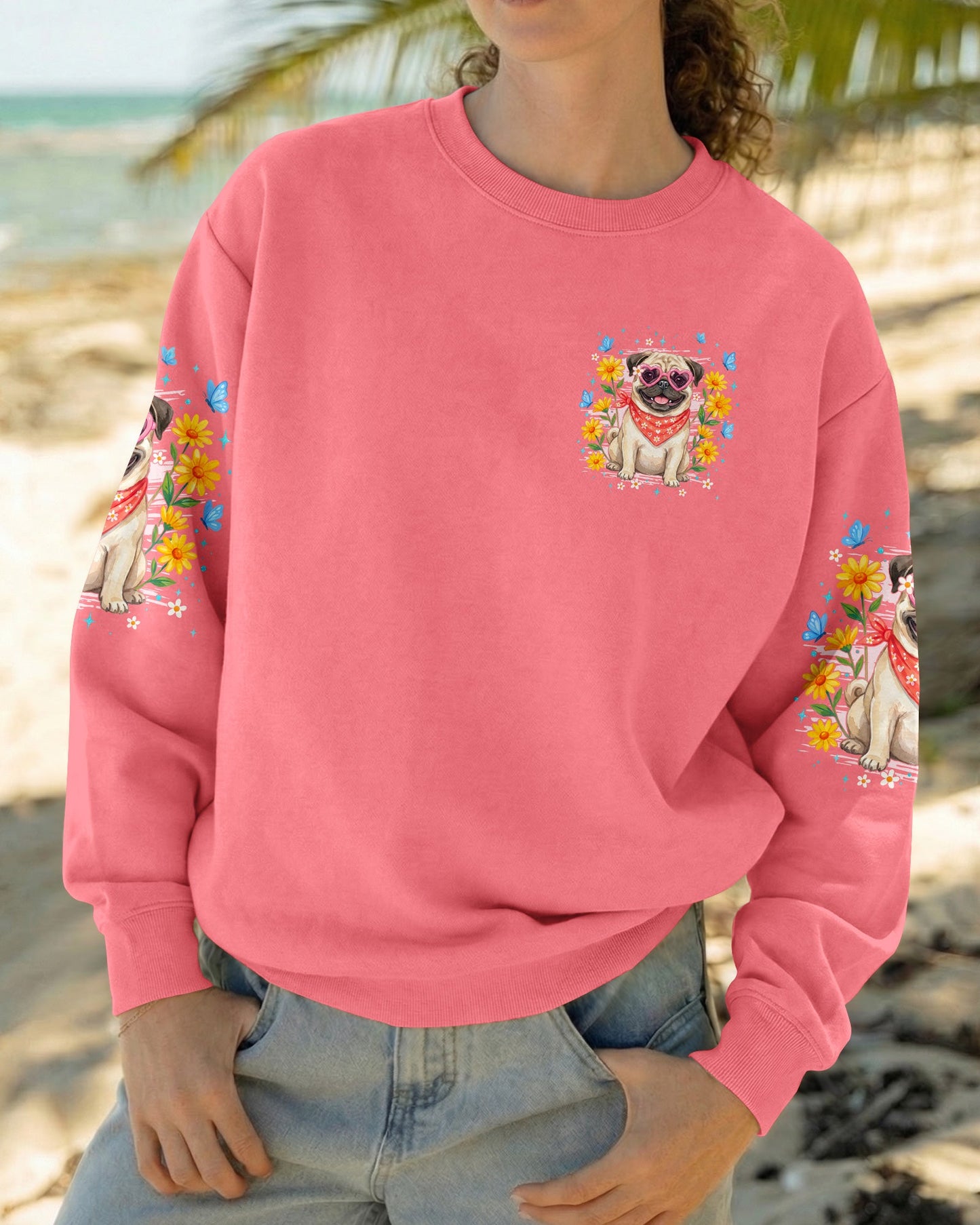 WHISPER WORDS OF WISDOM LET IT BE PUG DOG ALL OVER PRINT - TYPQ2404262