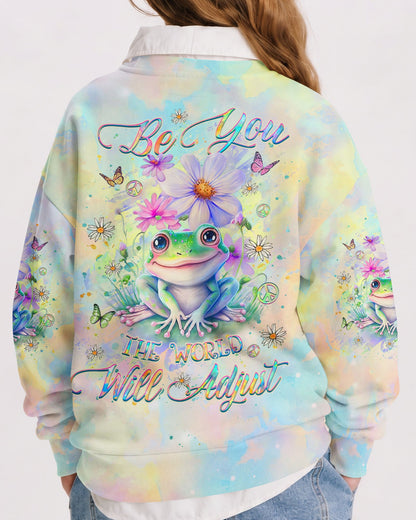 BE YOU THE WORLD WILL ADJUST FROG KIDS ALL OVER PRINT - YHKD1812233