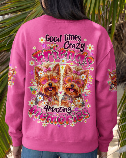 GOOD TIMES CRAZY FRIENDS YORKSHIRE TERRIER DOG ALL OVER PRINT - TY1405261
