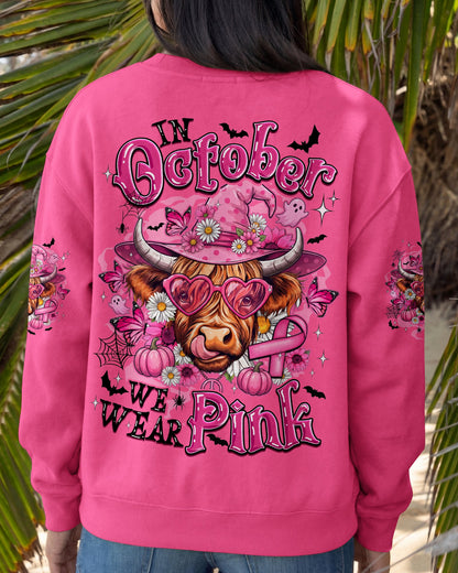 IN OCTOBER WE WEAR PINK COW HALLOWEEN BREAST CANCER AWARENESS ALL OVER PRINT - TYQY1507263