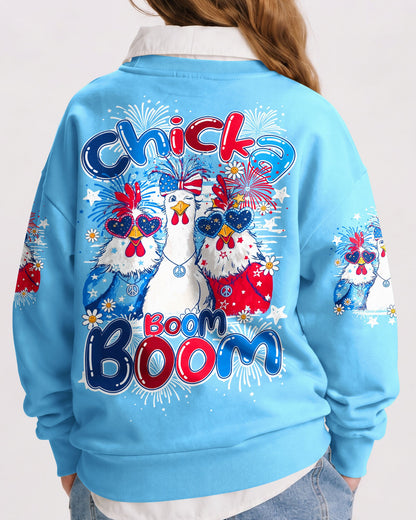 CHICKA BOOM BOOM HIPPIE CHICKEN KIDS ALL OVER PRINT - TY0406262