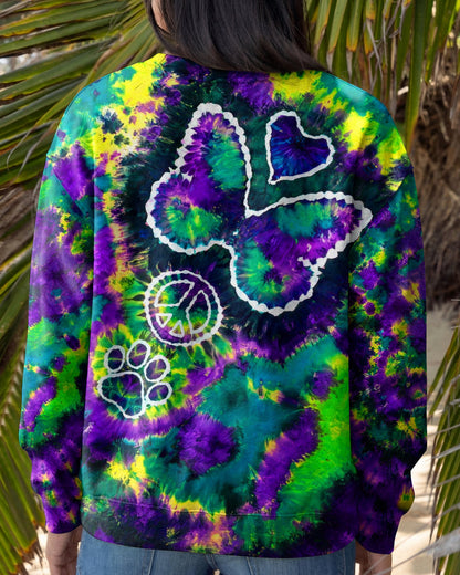 COSMIC BUTTERFLY PEACE LOVE PAW BURST ALL OVER PRINT - TLHG1506261