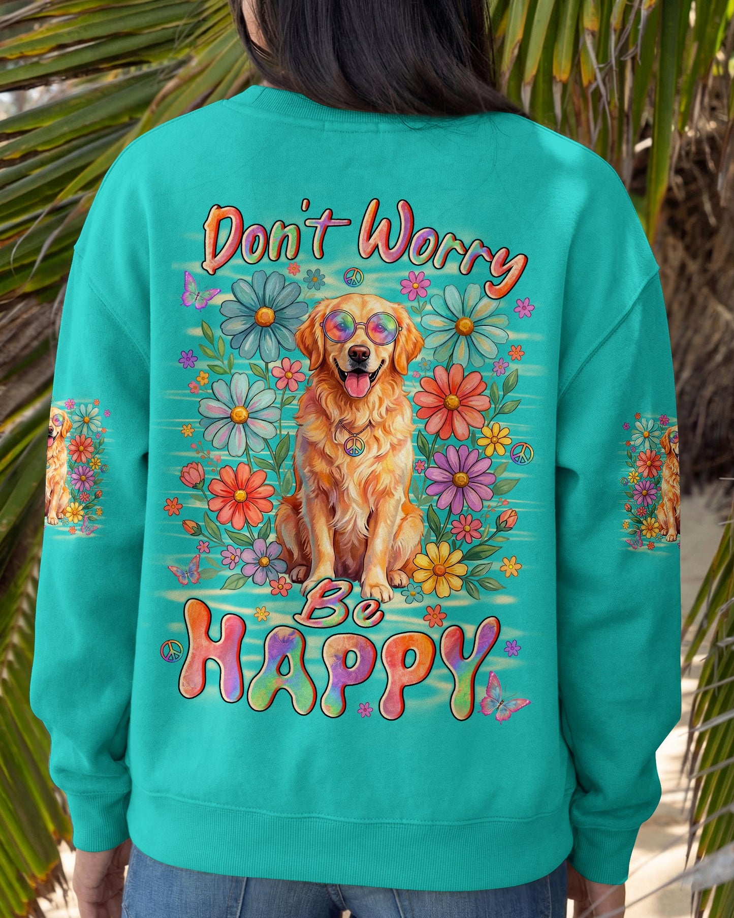 DON'T WORRY BE HAPPY GOLDEN RETRIEVER ALL OVER PRINT - TYLN0405262