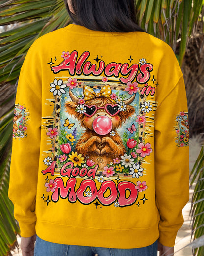 ALWAYS IN A GOOD MOOD COW ALL OVER PRINT - TY2105263