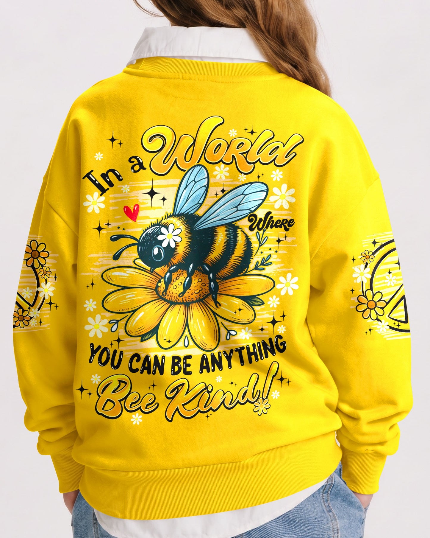 IN A WORLD WHERE YOU CAN BE ANYTHING BEE KIND KIDS ALL OVER PRINT - TYQY1106264