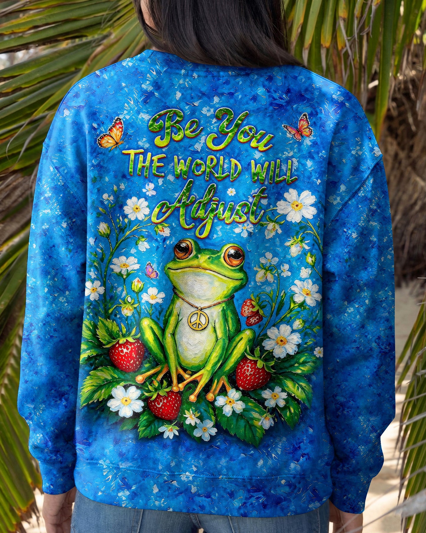 BE YOU THE WORLD WILL ADJUST FROG ALL OVER PRINT - TLHG0805264