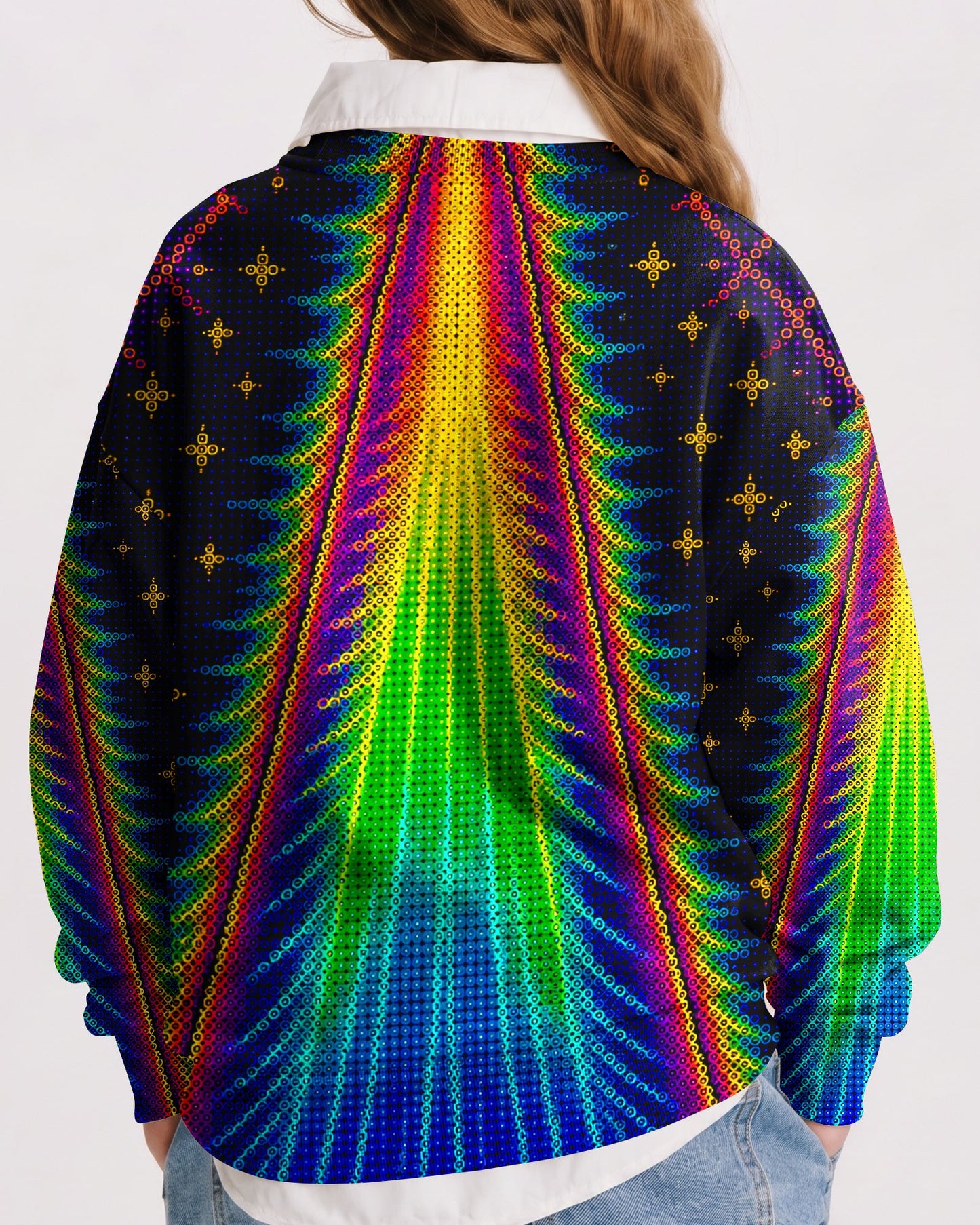 COSMIC CAT ABDUCTION PSYCHEDELIC RAINBOW BEAM  KIDS ALL OVER PRINT - KMTM1006261