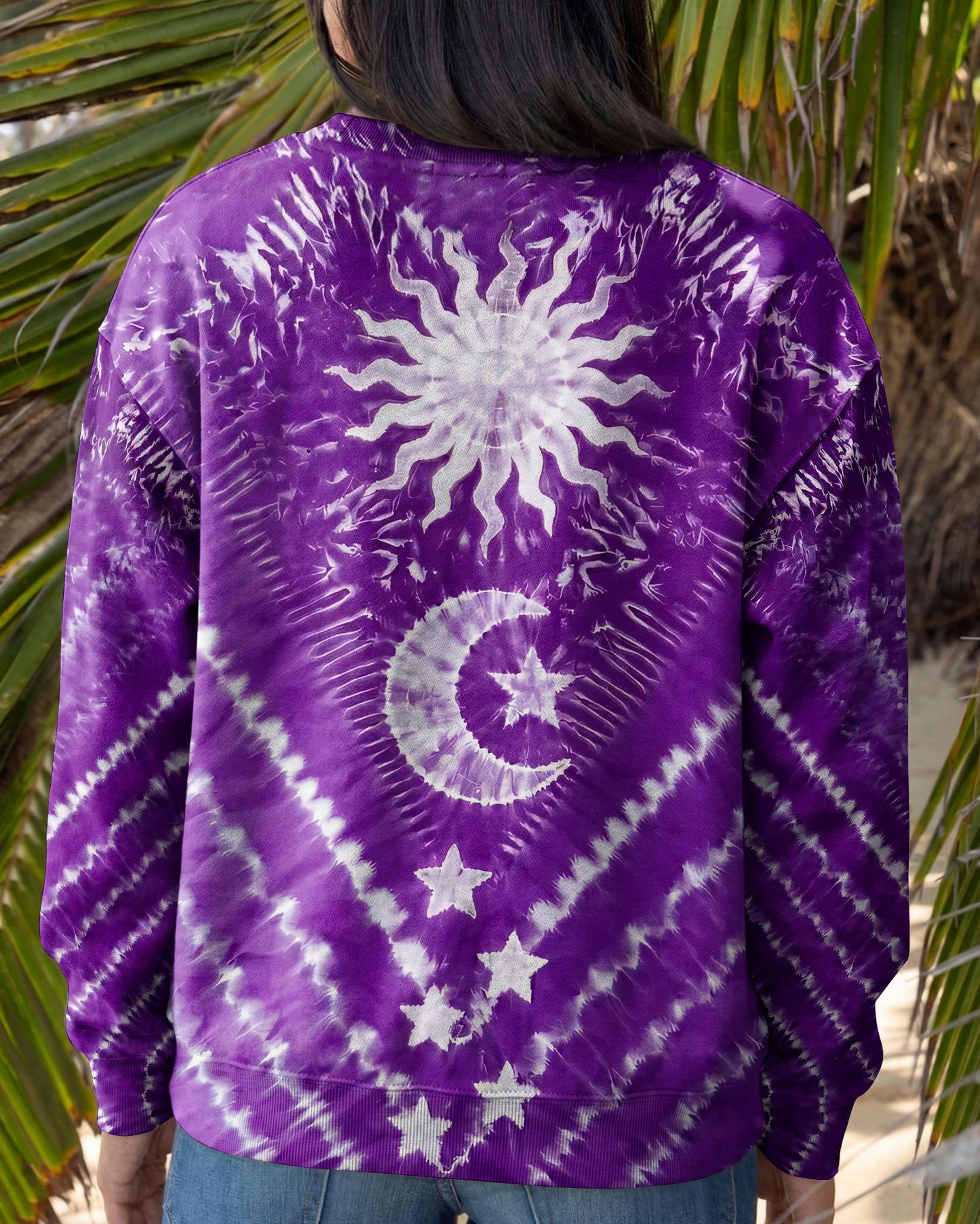 SUN MOON AND STARS PURPLE ALL OVER PRINT - TYQY1504261