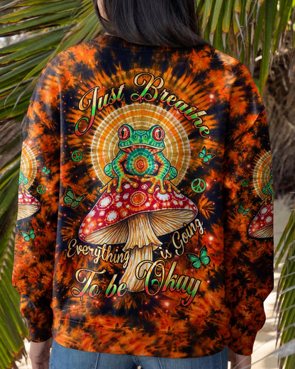 JUST BREATHE FROG SWIRL ALL OVER PRINT  - TLHN2404261