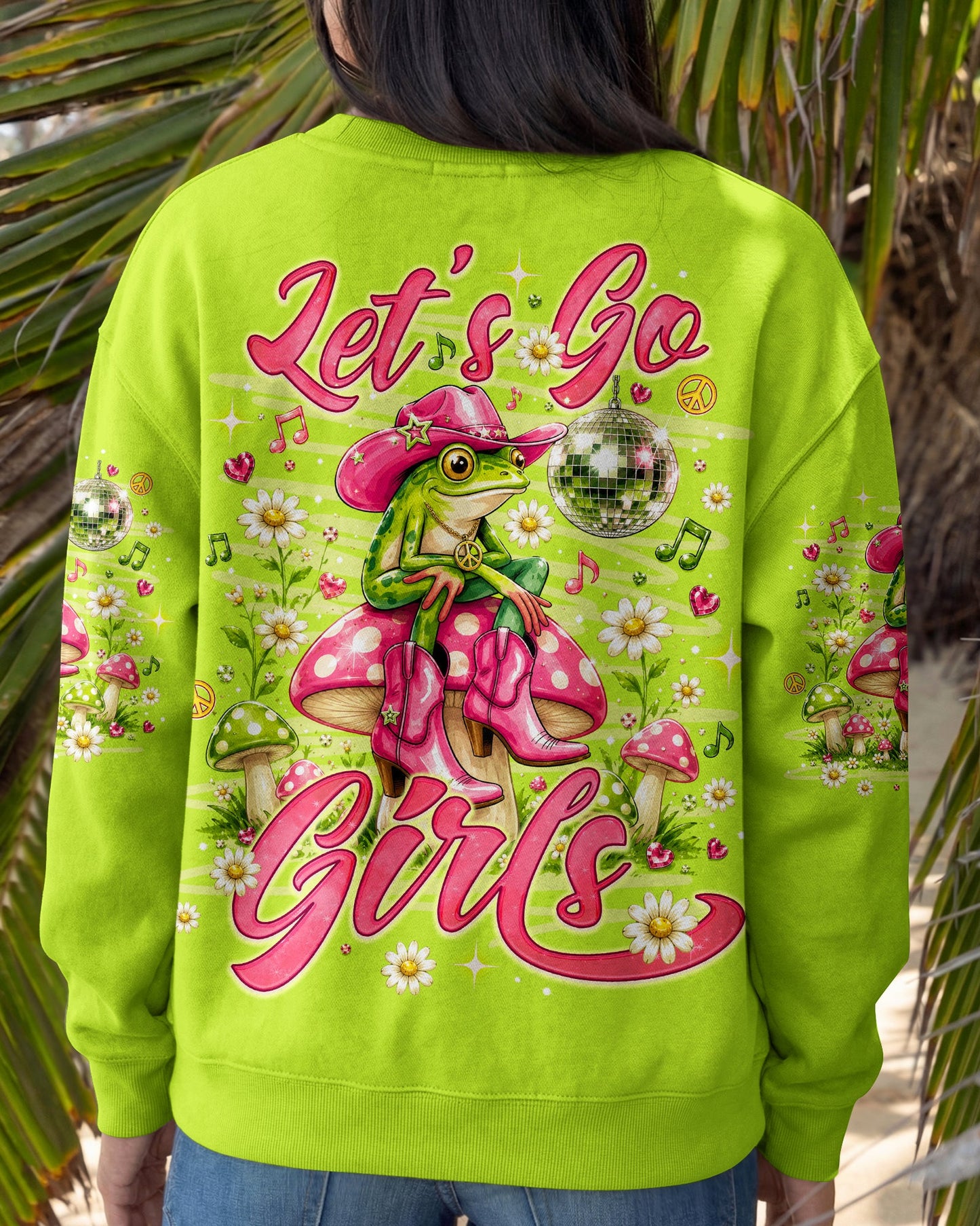 LET'S GO GIRLS FROG ALL OVER PRINT  - TLNO2705262
