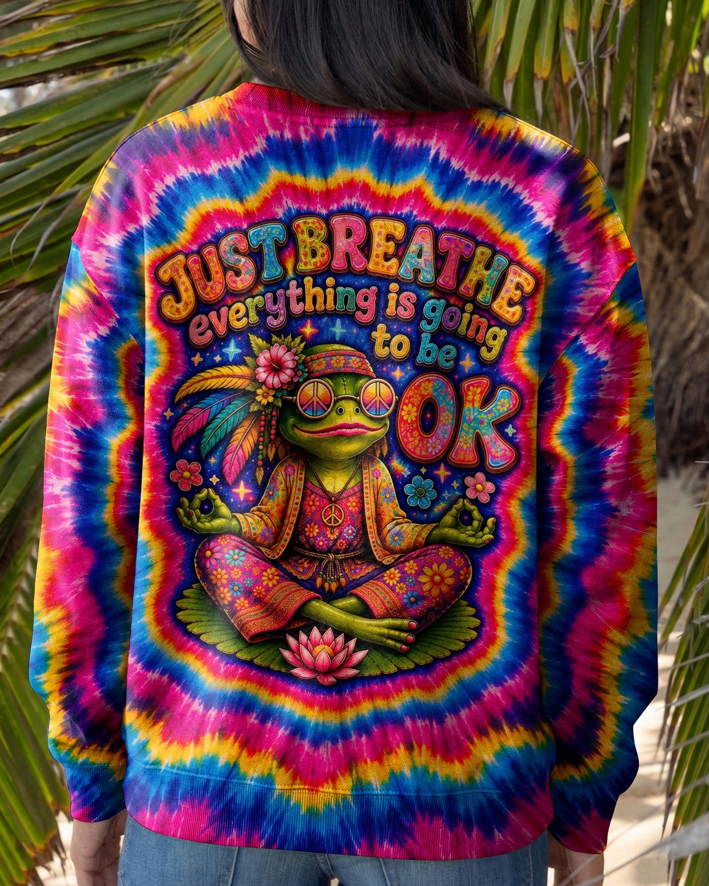JUST BREATHE FROG SWIRL ALL OVER PRINT - KMTM2105261