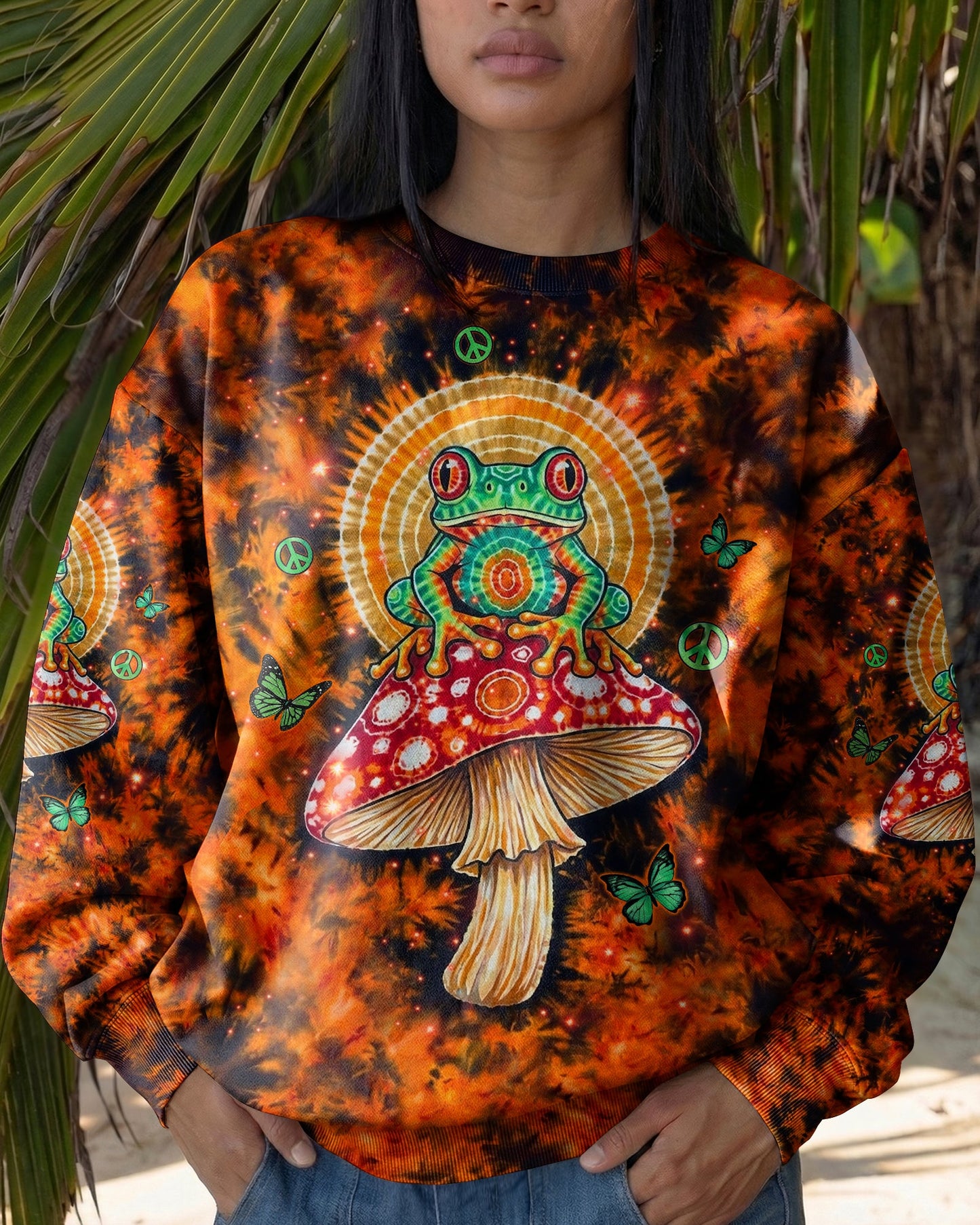 JUST BREATHE FROG SWIRL ALL OVER PRINT  - TLHN2404261