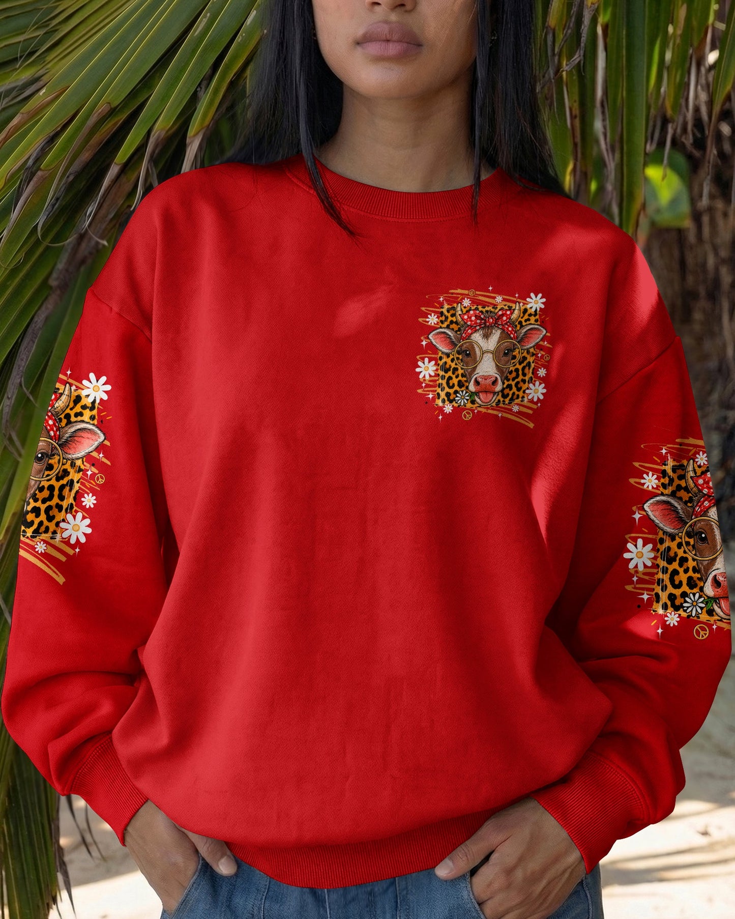 CRAZY HEIFER DOWN THE STREET COW ALL OVER PRINT  - TLTW2306262