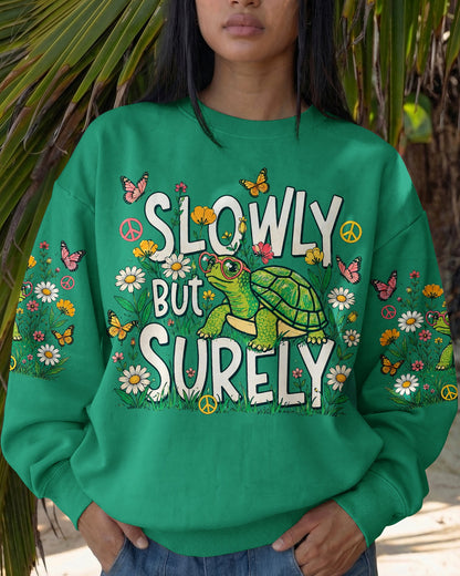SLOWLY BUT SURELY TURTLE ALL OVER PRINT - TLNT2705263