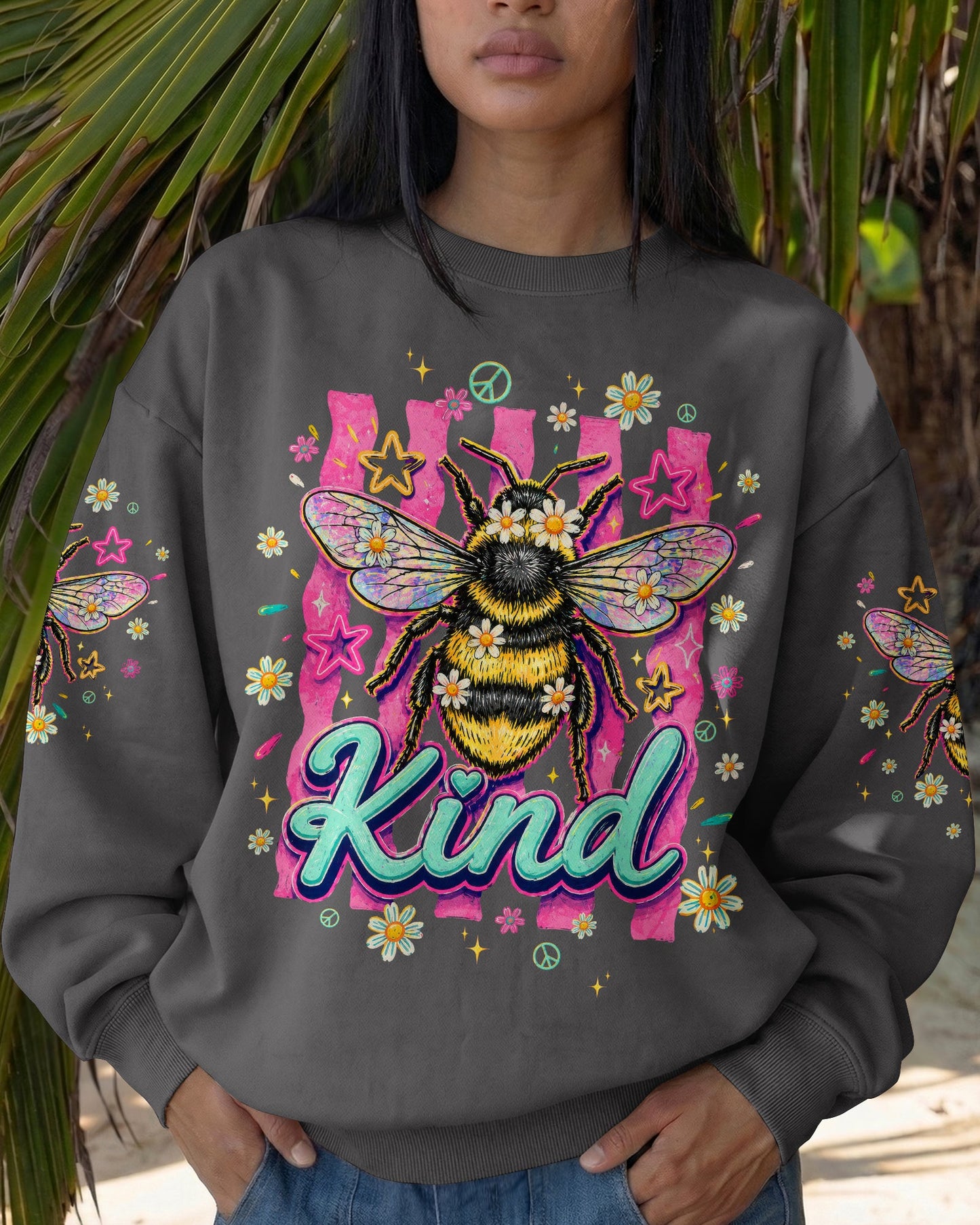 BEE KIND STRIPES  ALL OVER PRINT  - TLTW0805262