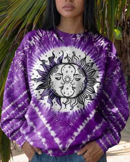 SUN MOON AND STARS PURPLE ALL OVER PRINT - TYQY1504261