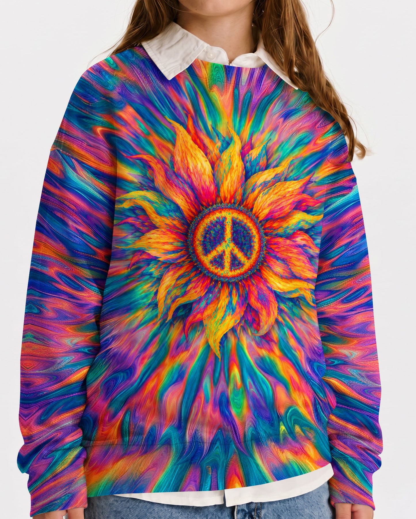 SUNFLOWER PEACE BURST KIDS SHIRT  - TLTW2906266