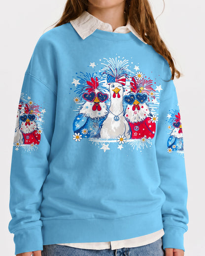 CHICKA BOOM BOOM HIPPIE CHICKEN KIDS ALL OVER PRINT - TY0406262
