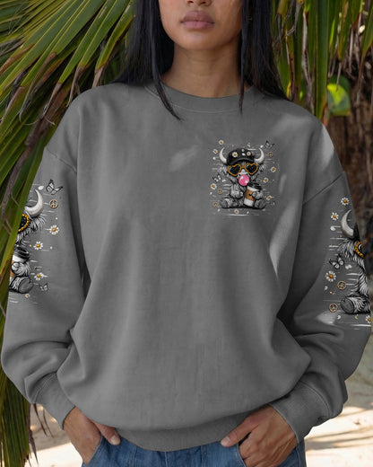 LITTLE BIT A HOT MESS COW ALL OVER PRINT  - TLHN1706264