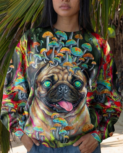 VIBRANT PUG MAGIC MUSHROOM ALL OVER PRINT - RITD0906261