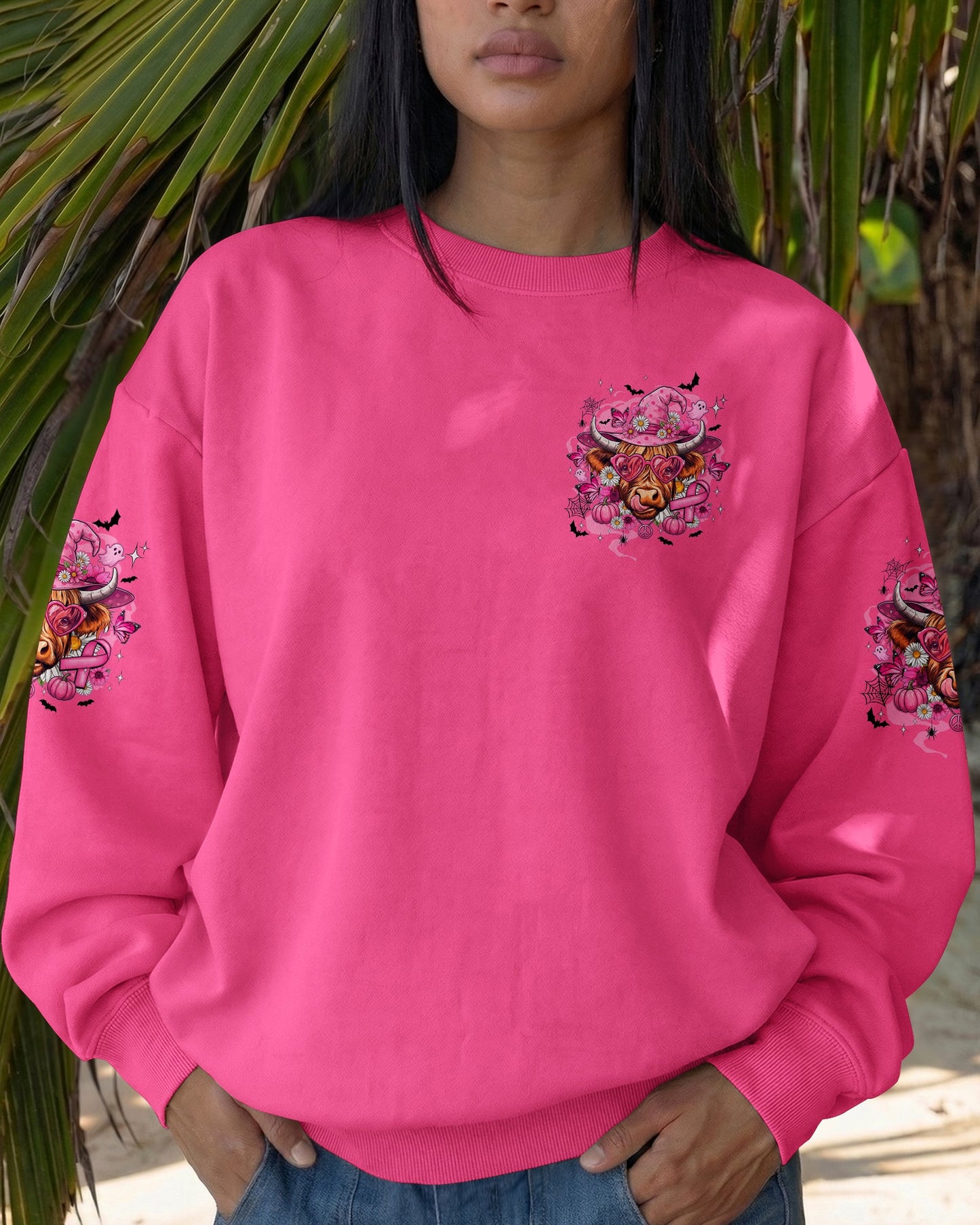 IN OCTOBER WE WEAR PINK COW HALLOWEEN BREAST CANCER AWARENESS ALL OVER PRINT - TYQY1507263