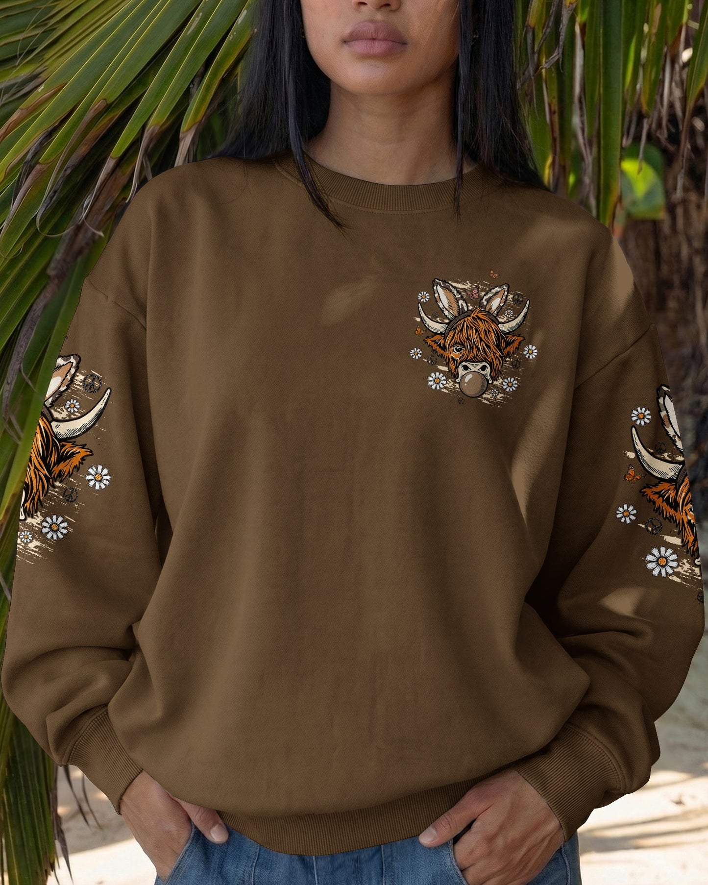 LITTLE COUNTRY LOTTA ATTITUDE COW ALL OVER PRINT  - TLTW1106262