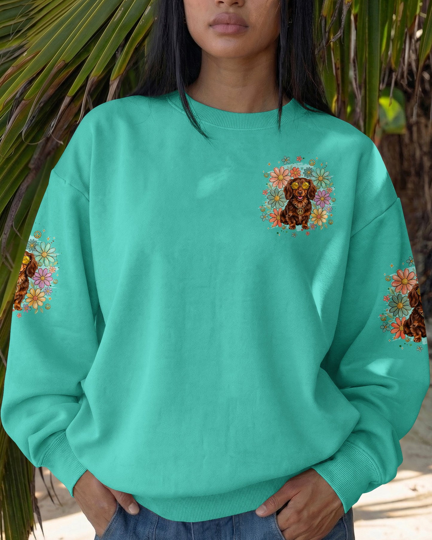 DON'T WORRY BE HAPPY DACHSHUND ALL OVER PRINT - TYQY1004261