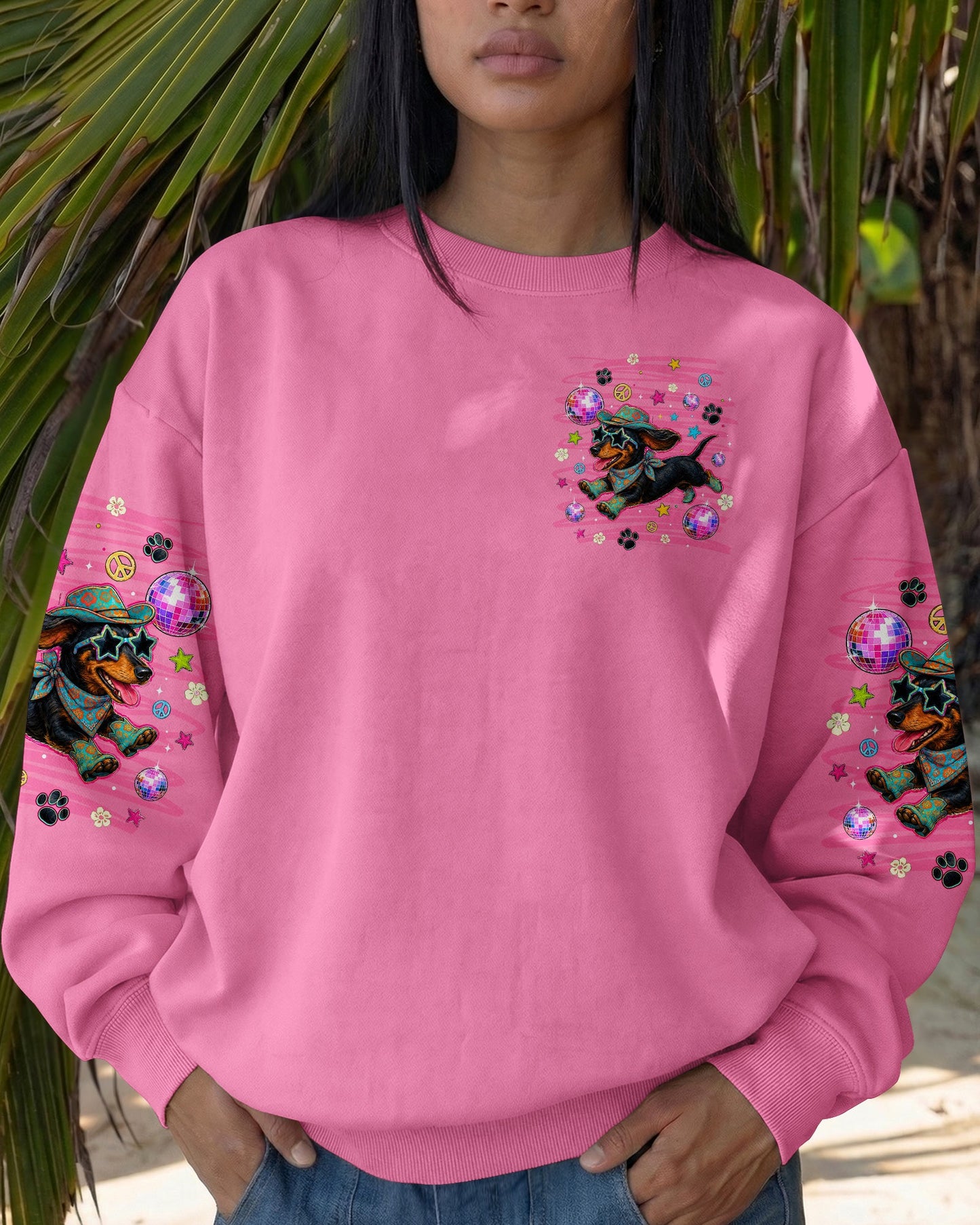 LET'S GO GIRLS DACHSHUND DOG ALL OVER PRINT - TLNT1906262
