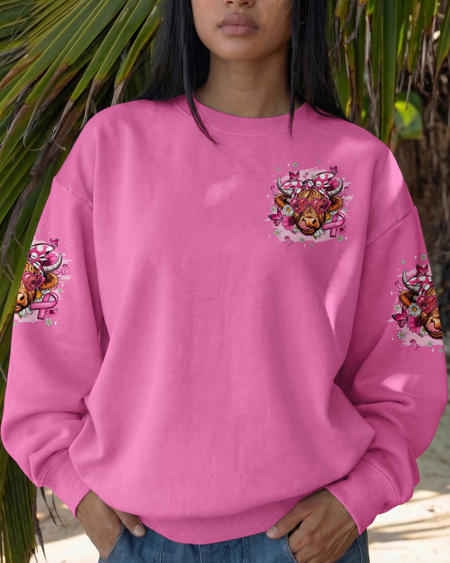 IN OCTOBER WE WEAR PINK COW BREAST CANCER AWARENESS ALL OVER PRINT - TYQY2906261