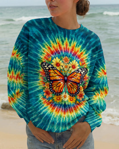 JUST BREATHE BUTTERFLY FLORAL SWIRL ALL OVER PRINT - TLHG0704262