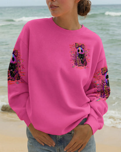 IN OCTOBER WE WEAR PINK BOO BLACK CAT BREAST CANCER AWARENESS ALL OVER PRINT  - TLTW1507265