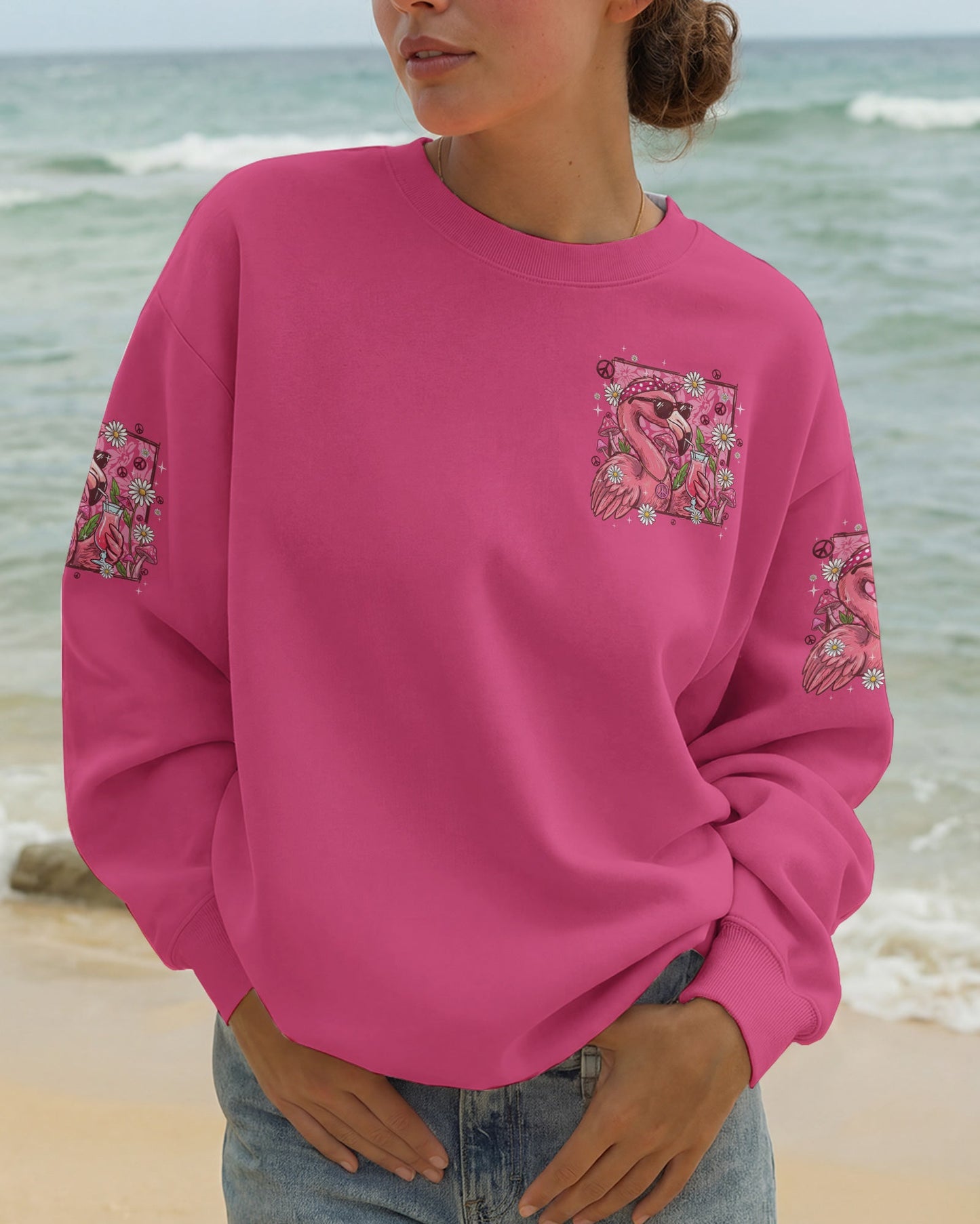 PRETTY IN PINK FLAMINGO ALL OVER PRINT - TYQY2206263