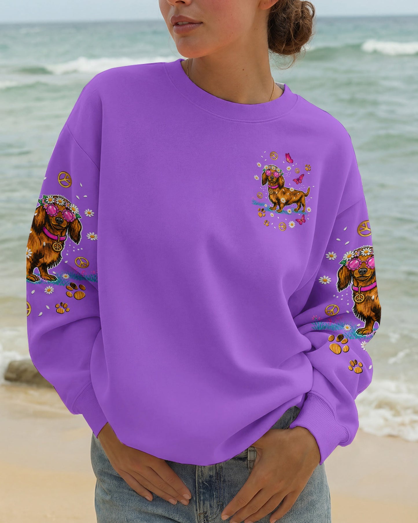 SHORT AND SASSY  DACHSHUND DOG  ALL OVER PRINT - TLNT2605262