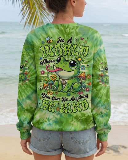 BE KIND FROG GREEN ALL OVER PRINT - TYLN2204262