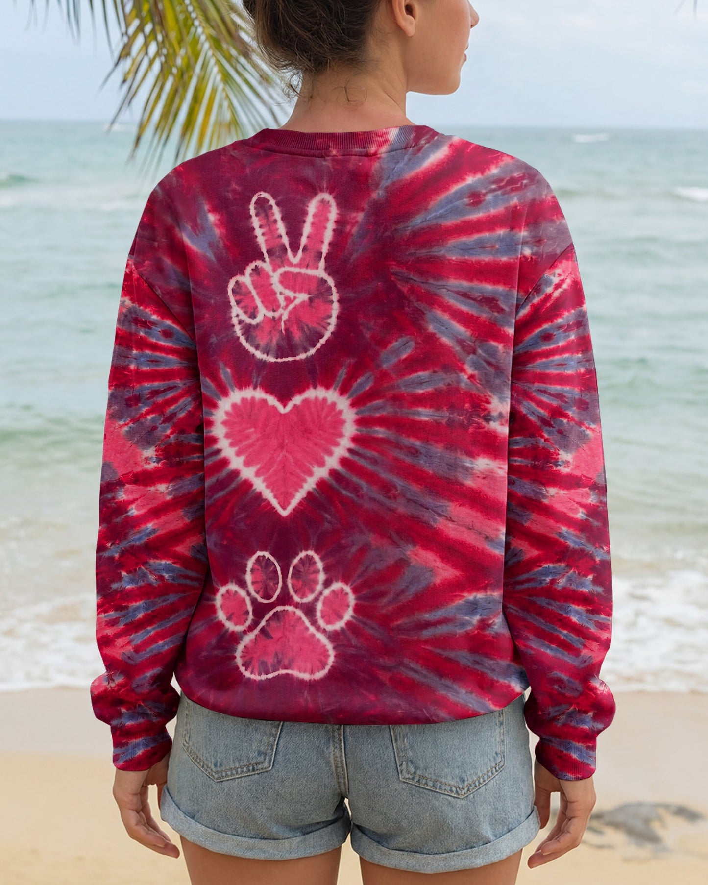 PEACE HAND LOVE PAW PRINT ALL OVER PRINT - TLHN1604262