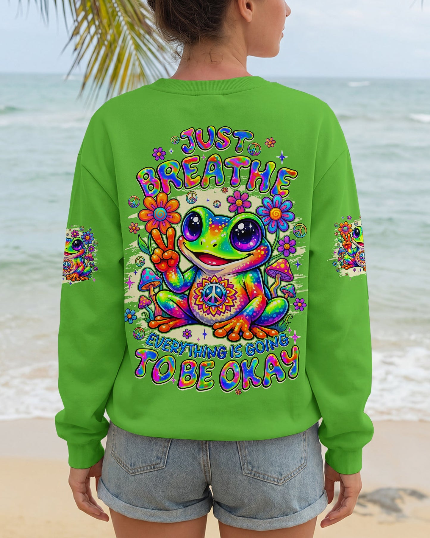 JUST BREATHE FROG ALL OVER PRINT - TYQY1605262