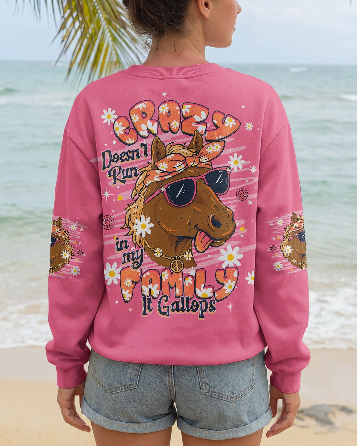 CRAZY DOESN'T RUN HORSE ALL OVER PRINT  - TLHG1506262