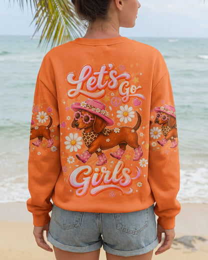 LET'S GO GIRLS DACHSHUND DOG  ALL OVER PRINT  - TLTW2905262