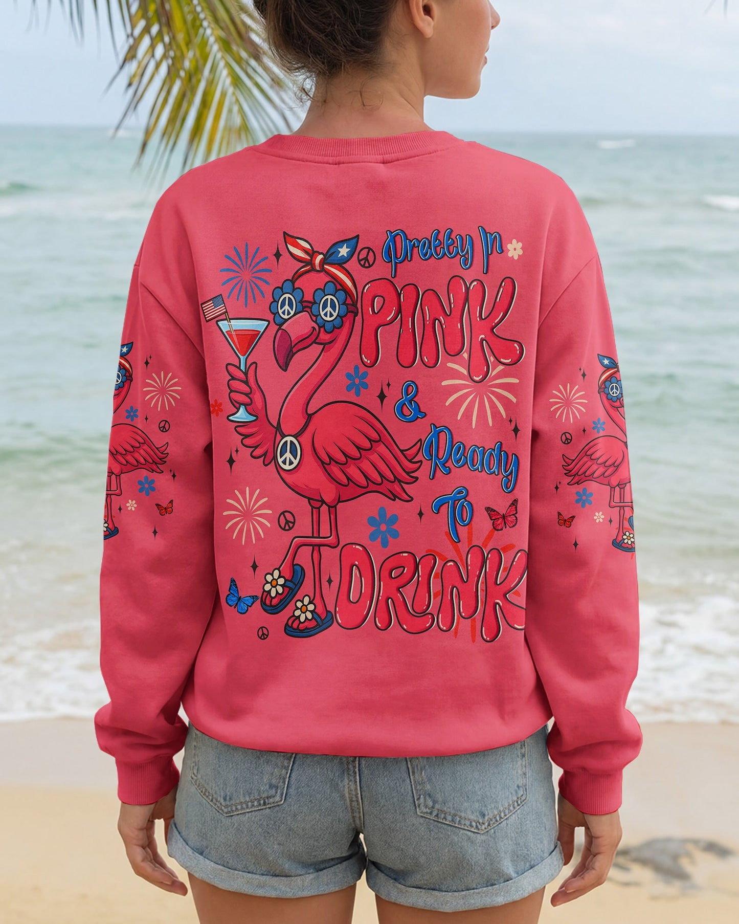 PRETTY IN PINK FLAMINGO ALL OVER PRINT - TYLN0304261
