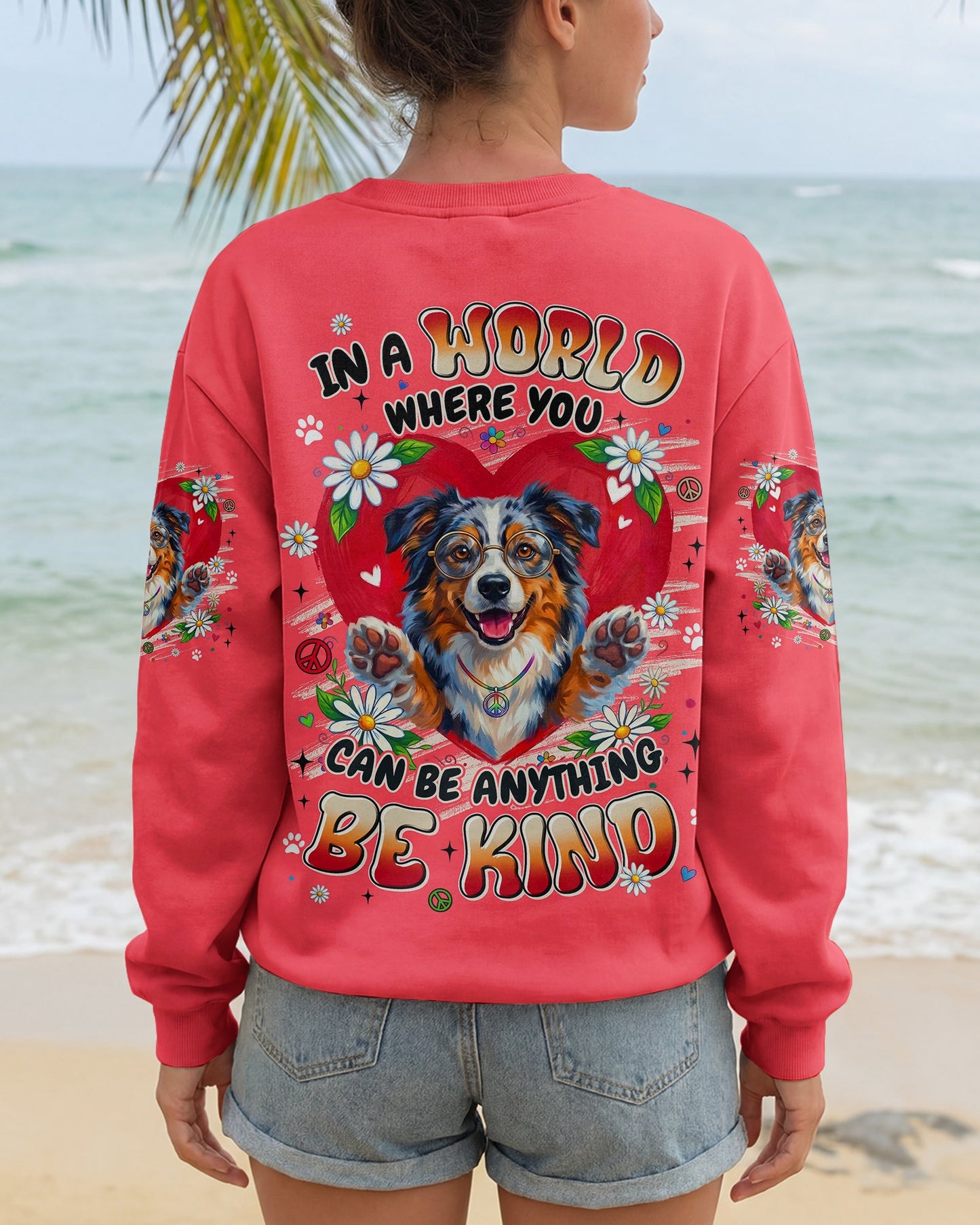 BE KIND AUSTRALIAN SHEPHERD DOG ALL OVER PRINT - TYLN0206262