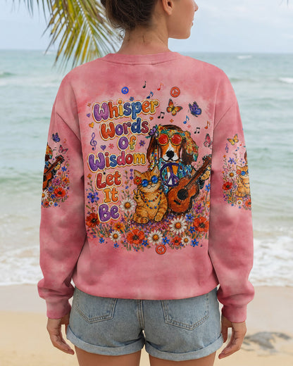 WHISPER WORDS OF WISDOM LET IT BE BEAGLE DOG TABBY CAT ALL OVER PRINT  - TLTW1305262