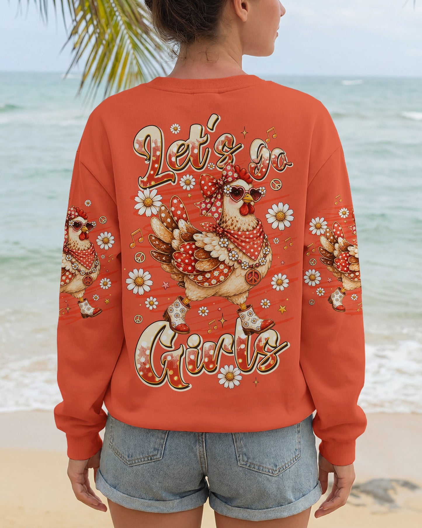 LET'S GO GIRLS HEN CHICKEN ALL OVER PRINT - TLTW2606261